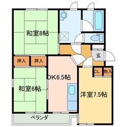 エスポワール八雲の物件間取画像